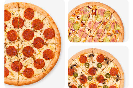 Комбо №5: Пиццы Пепперони, Чизбургер и Фиеста