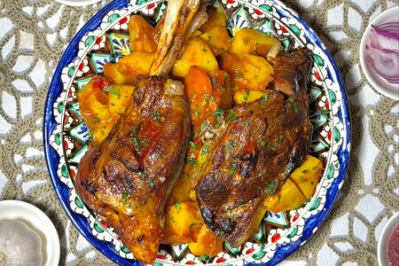 Баранина с овощами