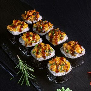 Запеченный с мидиями