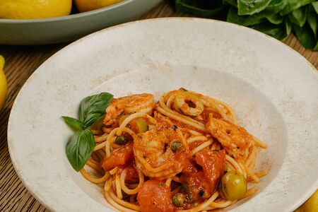 Арабьята с креветками