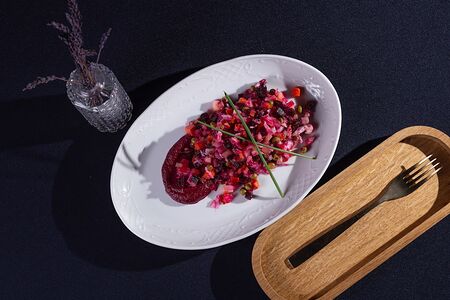 Винегрет с муссом из свеклы