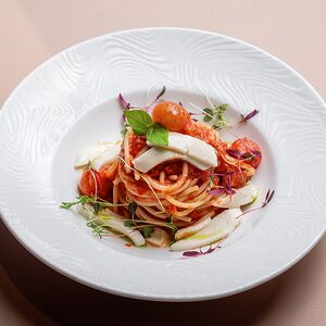 Спагетти с домашней моцареллой