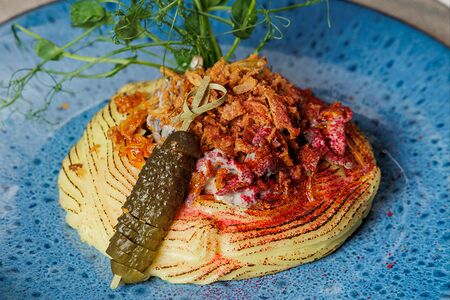 Бефстроганов с картофельным пюре