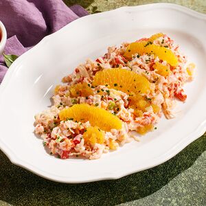 Салат с камчатским крабом и щучьей икрой