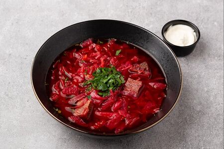 Борщ со сметаной