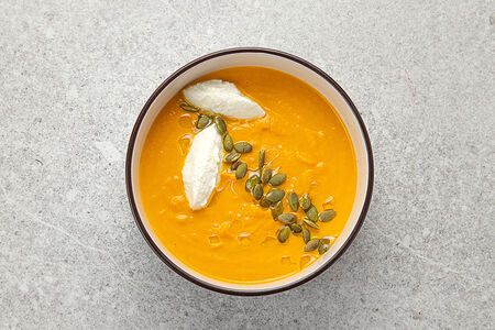 Тыквенный крем-суп с рикоттой