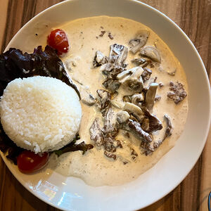 Мясо с грибами