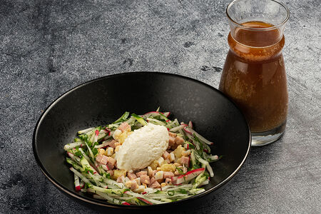 Окрошка на темном квасе