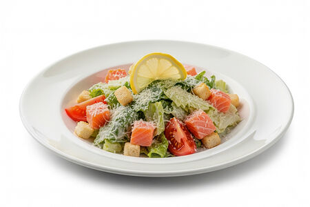 Салат Цезарь с семгой