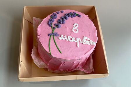 Бенто-торт шоколадно-банановый Розовый 