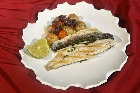 Филе Сибаса на гриле с гарниром