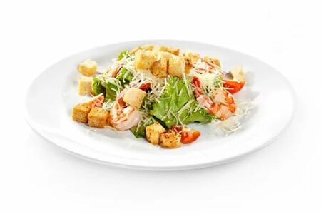 Салат цезарь с креветкой