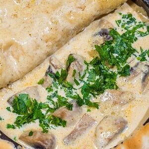 Мадлоба из мяса птицы с грибами
