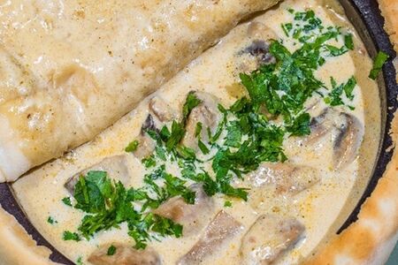 Мадлоба из мяса птицы с грибами