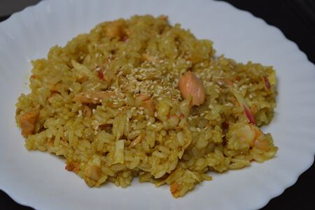 Рис с морепродуктами