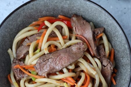 Удон с говядиной