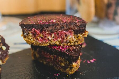 Лава кейк с клубникой