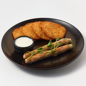 Драники с колбасками
