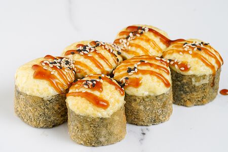 Жареный с курочкой и сырной шапкой