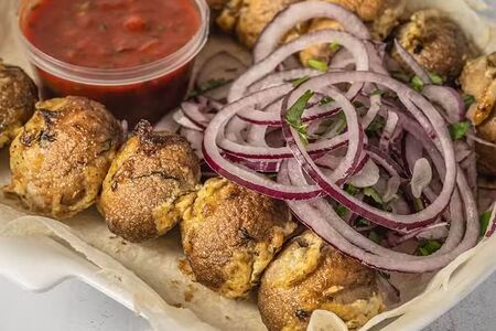 Шампиньоны на мангале