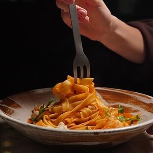 Тальятелле с креветками и кальмаром