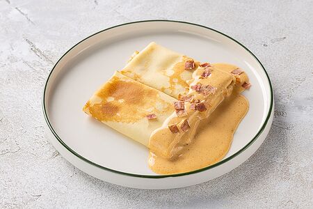 Блинчики с сыром и ветчиной