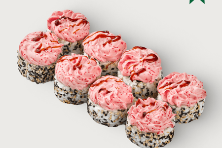 Ролл с крабом и соус унаги Хит