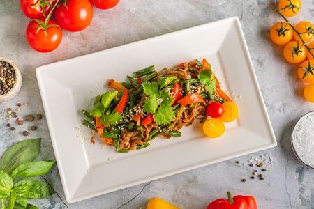 Гречневая лапша соба с овощами