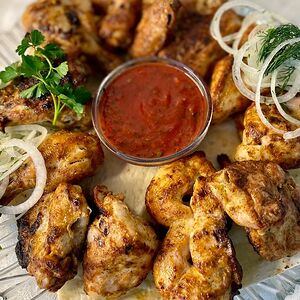 Курица на углях