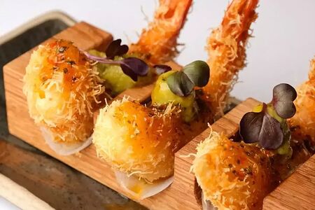 Креветки Катаифи