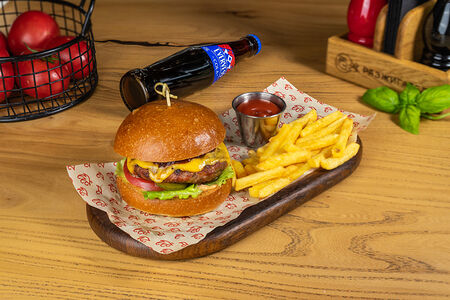 Биф-бургер и кола