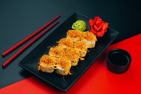 Темпура с курицей и беконом