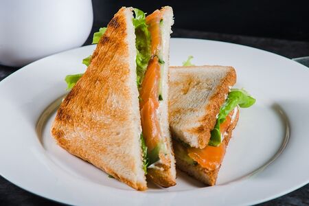 Крок-месье с форелью