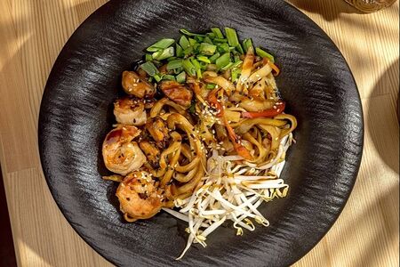 Лапша с морепродуктами