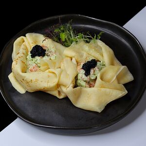 Блины с лососем