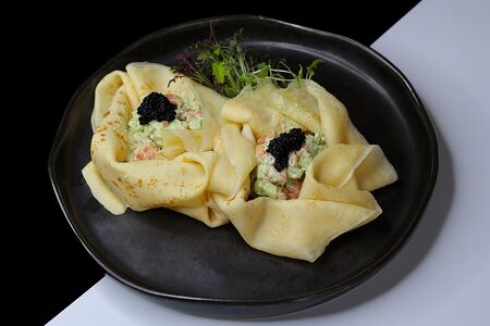 Блины с лососем