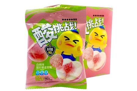 Мармелад в сахарной обсыпке Уточка (Hongtai Kee Food) со вкусом нежного персика