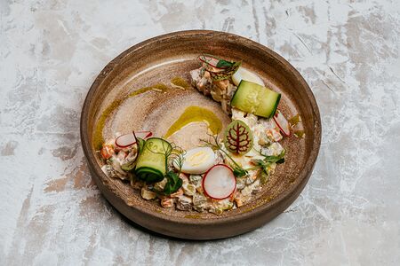 Оливье с телятиной