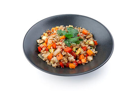 Японский плов с овощами