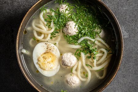 Суп Куриный с домашней лапшой 