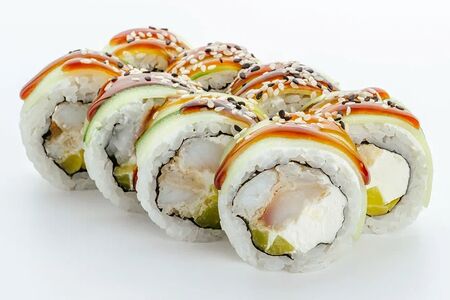 Обжаренный окунь и такуан