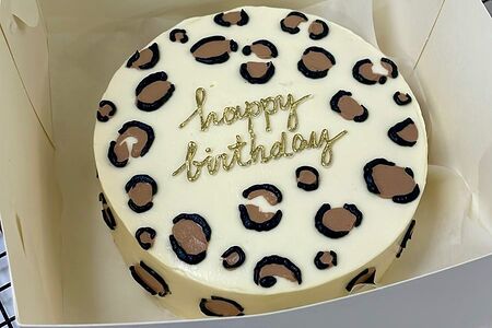 Бенто-торт леопардовый