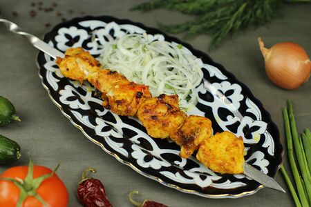 Шашлык из куриного филе