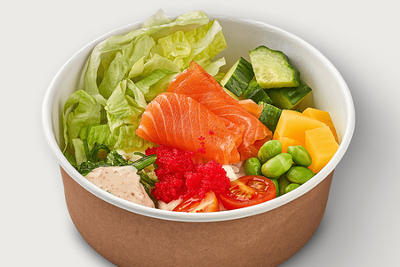 Поке-боул с лососем New Хит