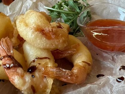 Тигровые креветки темпура