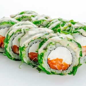 Вакамэ с лососем