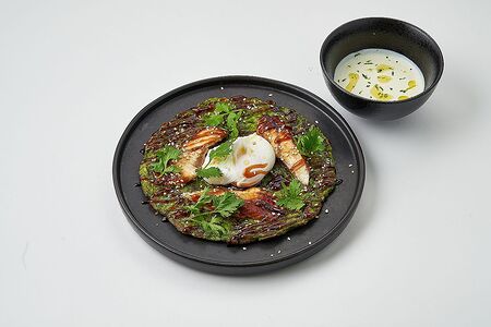 Блинчик с цукини и угрем