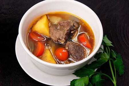 Жареная шурпа из говядины