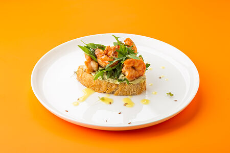 Авокадо тост с креветками