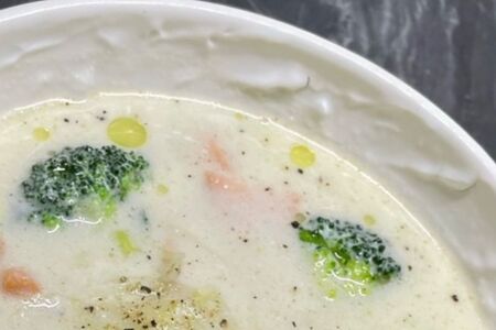 Сливочный суп с лососем 